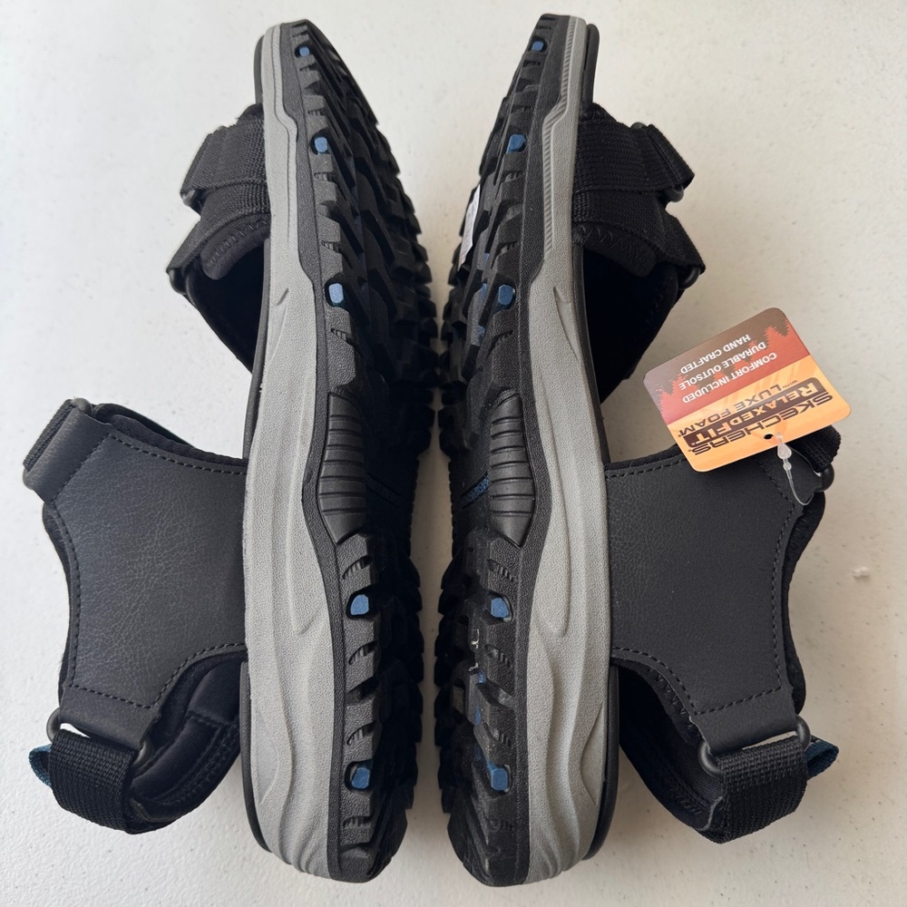 Skechers Prewitt Rio Black Strap Sandals Mens USA Size 12 Relaxed Fit 205478/BLK - Picture 4 of 12